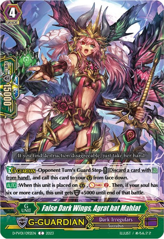 False Dark Wings, Agrat bat Mahlat (D-PV01/092EN) [D-PV01: History Collection]