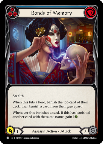 Bonds of Memory (Blue) [NUU017] (Part the Mistveil Nuu Blitz Deck)