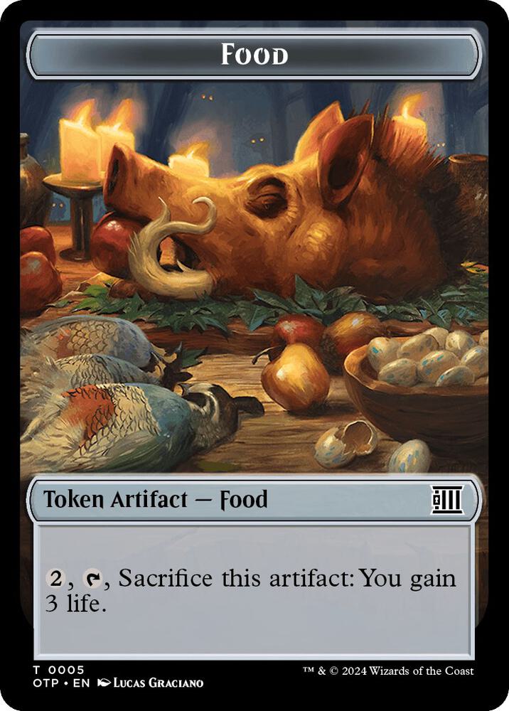 Mercenary // Food (0005) Double-Sided Token (Back)
