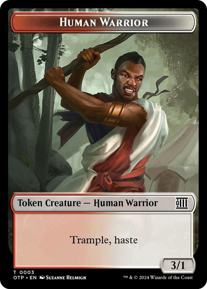 Treasure // Human Warrior Double-Sided Token (Back)