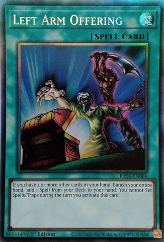 Left Arm Offering [RA04-EN086] Collector's Rare