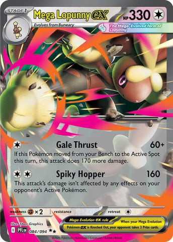 Mega Lopunny ex (084/094) [Mega Evolution: Phantasmal Flames]