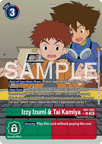 Izzy Izumi & Tai Kamiya [AD1-022] (Alternate Art) [Advanced Booster Digimon Generation]