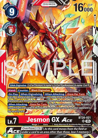Jesmon GX ACE [BT20-021] (Reprint) [Advanced Booster Digimon Generation]