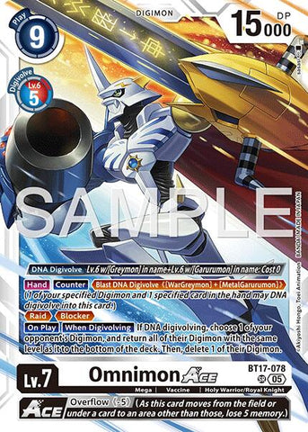 Omnimon ACE [BT17-078] (Reprint) [Advanced Booster Digimon Generation]