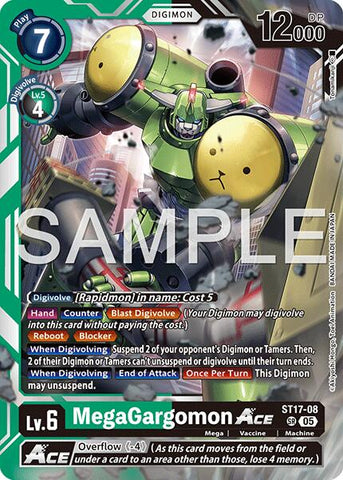 MegaGargomon ACE [ST17-08] (Reprint) [Advanced Booster Digimon Generation]