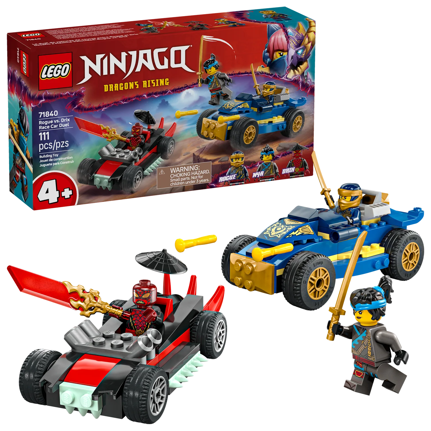 LEGO®  NINJAGO® Rogue vs. Drix Race Car Duel Set 71840