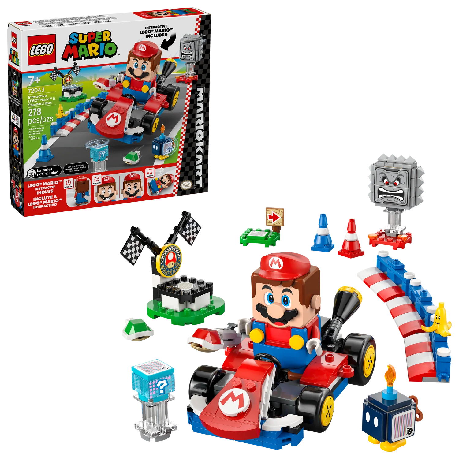 LEGO® MARIOKART™ Interactive Mario™ & Standard Kart Set 72043
