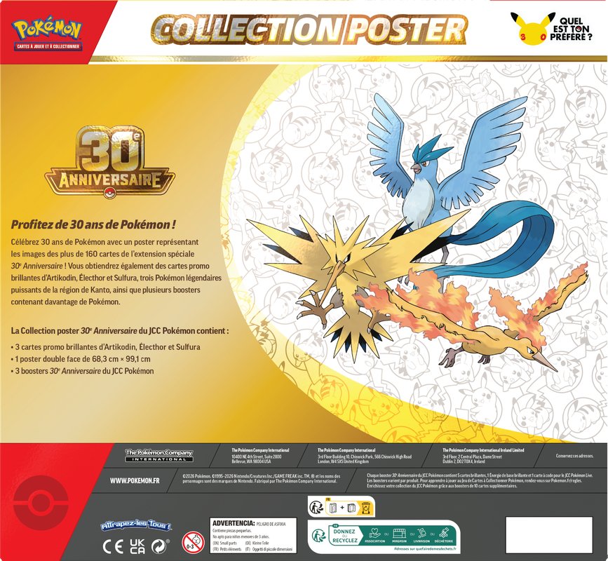 Pokémon - 30e Anniversaire - Collection Poster (Français)