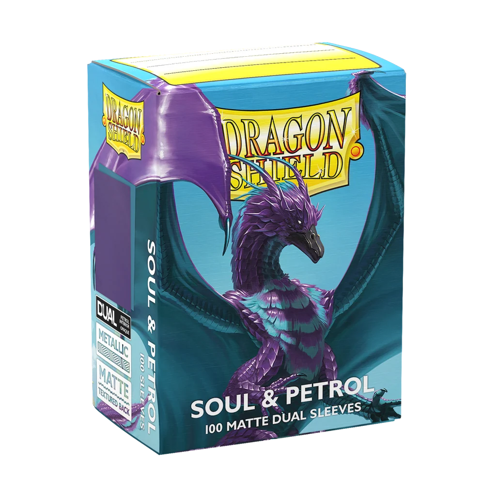 Dragon Shield - Metallic Matte Dual Sleeves - Soul & Petrol (100)