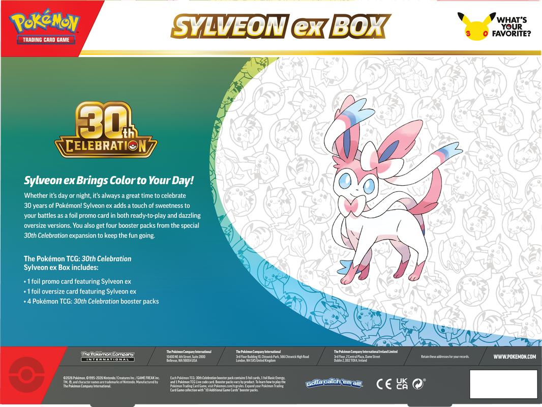 Pokémon - 30th Celebration - Sylveon Ex Collection Box