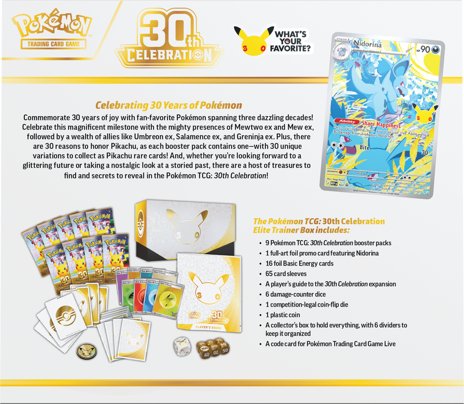 Pokémon - 30th Celebration - Elite Trainer Box