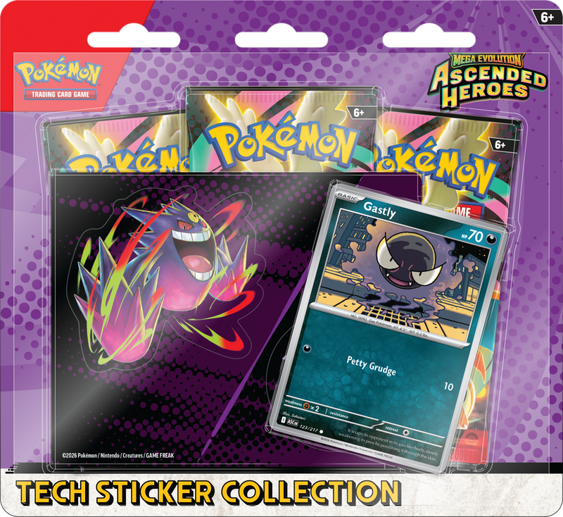Pokémon - Ascended Heroes - Gastly - Tech Sticker Collection